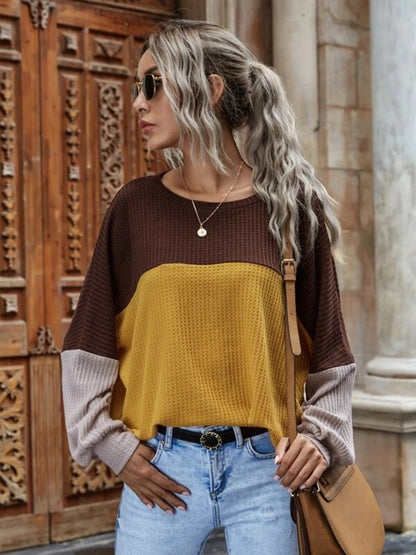Fall Vibes Colorblock Top