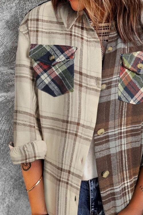 Color block flannel